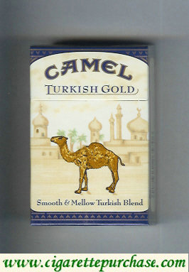 Camel Turkish Gold Smooth & Mellow Turkish Blend cigarettes hard box